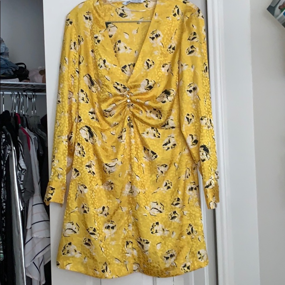 Zara yellow dress
